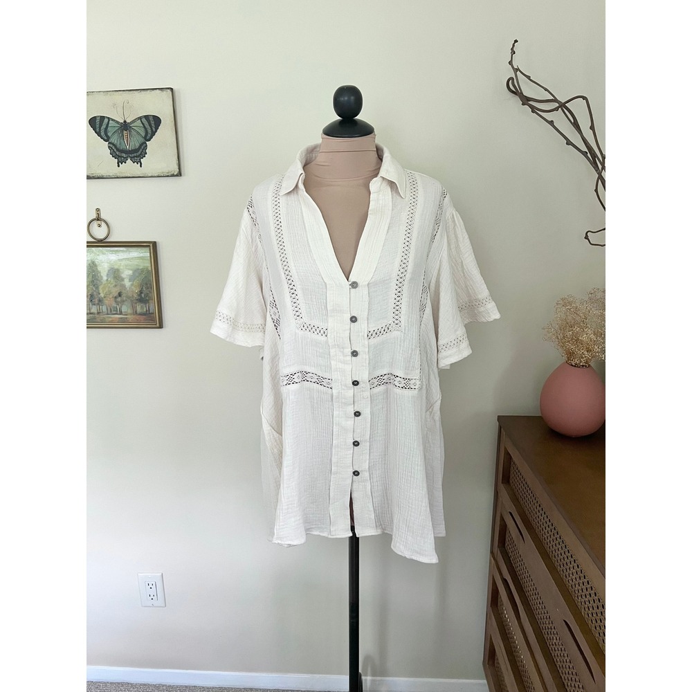 By Together Gauze Ruffle Blouse